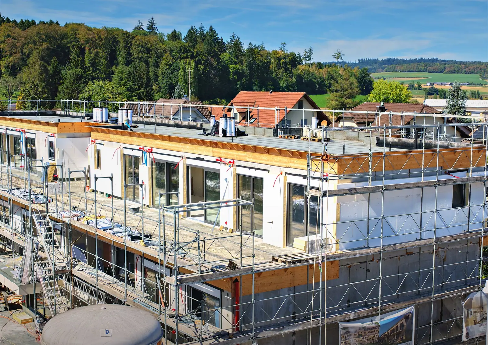 Baustelle aus der Luft – Penthouse in Fahrwangen AG
