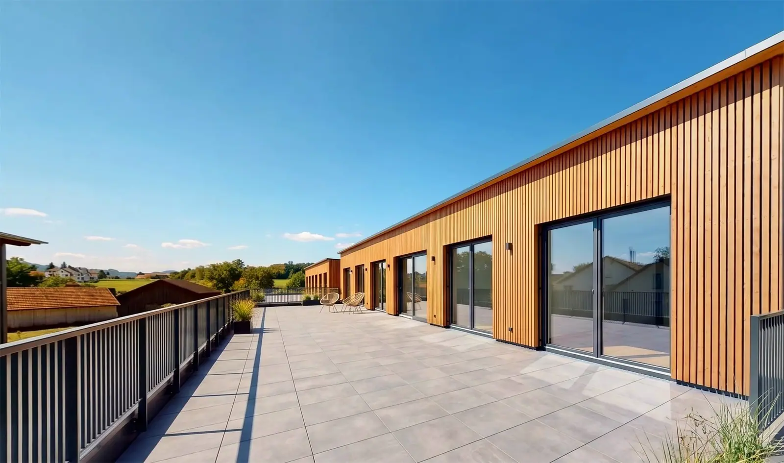 Die Terrasse bei Tag – Penthouse in Fahrwangen AG