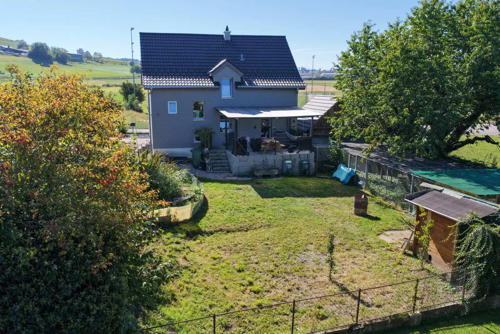 Der grosse Garten hinter dem Haus – Einfamilienhaus in Sarmenstorf AG