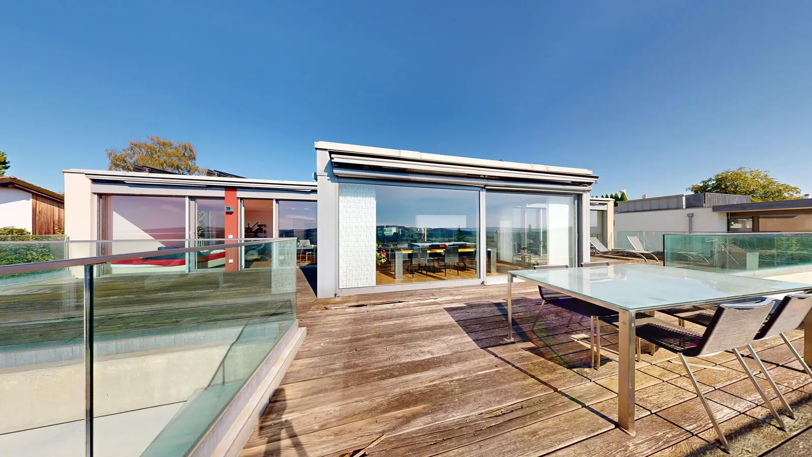 Terrasse mit Essplatz – Penthouse in Wettswil am Albis ZH