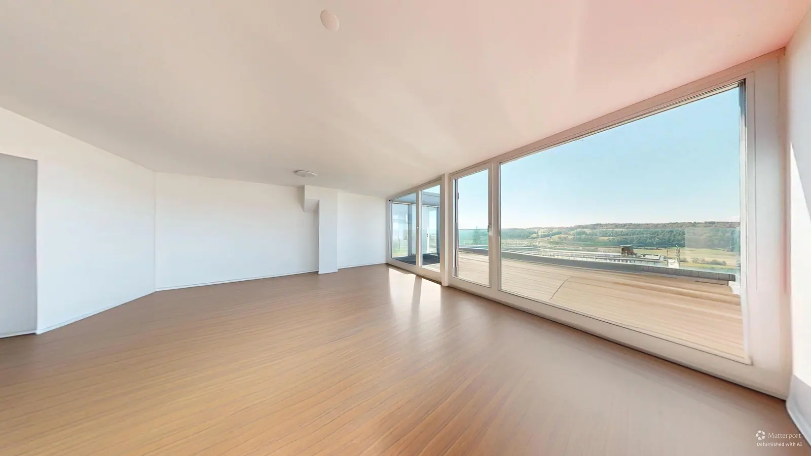 Raum mit bodentiefer Verglasung – Penthouse in Wettswil am Albis ZH